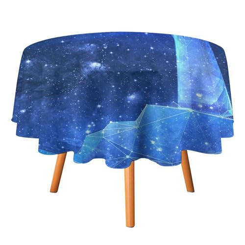 Fantasy-Leuchtturm-Tischdecken, rund, 91,4 cm, abstrakt, Leuchtend blau, Leuchtturm, kosmischer Weltraum, Galaxie, waschbar, für drinnen und draußen Fantasy-Leuchtturm-Tischdecken, rund, 91,4 cm, abstrakt, Leuchtend blau, Leuchtturm, kosmischer Weltraum, Galaxie, waschbar, für drinnen und draußen von SMAZDFXX