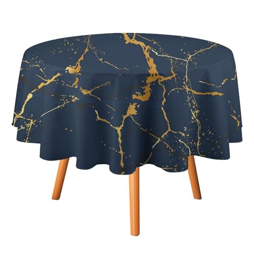 Moderne Tischdecken aus marineblauem Marmor, rund, 178 cm, rustikaler luxuriöser marineblauer Goldener Marmor für die Tischdecke im Esszimmer der Küche Moderne Tischdecken aus marineblauem Marmor, rund, 178 cm, rustikaler luxuriöser marineblauer Goldener Marmor für die Tischdecke im Esszimmer der Küche von SMAZDFXX