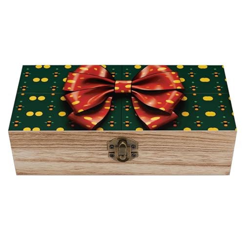SMAZDFXX Aufbewahrungsbox aus Holz mit Klappdeckel und Frontverschluss, große Andenkenbox, Geschenkpapier mit Schleife, Schmuckschatulle, Schreibtisch-Organizer aus Holz fürs Büro SMAZDFXX Aufbewahrungsbox aus Holz mit Klappdeckel und Frontverschluss, große Andenkenbox, Geschenkpapier mit Schleife, Schmuckschatulle, Schreibtisch-Organizer aus Holz fürs Büro von SMAZDFXX