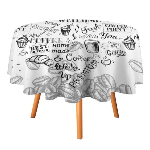 SMAZDFXX Retro-Kaffeetischdecken, rund, 152,4 cm, rustikales Herz-Design für Küche und Esszimmer SMAZDFXX Retro-Kaffeetischdecken, rund, 152,4 cm, rustikales Herz-Design für Küche und Esszimmer von SMAZDFXX