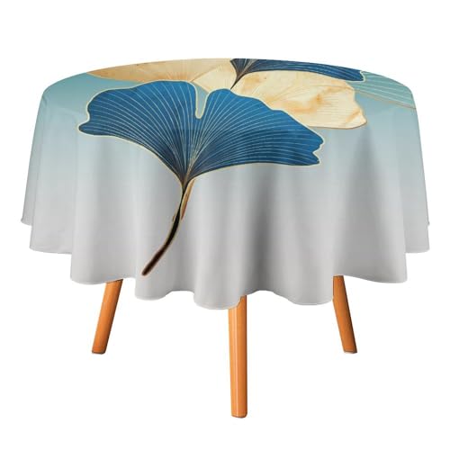 Tischdecke mit grünem Ginkgo-Blätter-Motiv, rund, 152,4 cm, allmählich wechselnder Folium-Ginkgo-Hintergrund, modern, für Küche und Esszimmer Tischdecke mit grünem Ginkgo-Blätter-Motiv, rund, 152,4 cm, allmählich wechselnder Folium-Ginkgo-Hintergrund, modern, für Küche und Esszimmer von SMAZDFXX