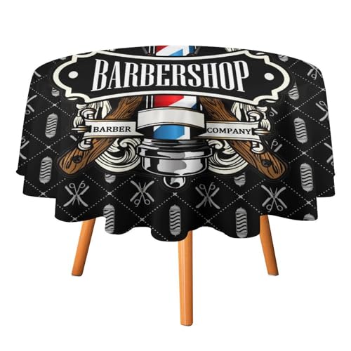 Tischdecken mit Friseursalon-Thema, rund, 152,4 cm, Abstrakter moderner Schönheitssalon, 3D-Druck für Tischdecke für Küche und Esszimmer Tischdecken mit Friseursalon-Thema, rund, 152,4 cm, Abstrakter moderner Schönheitssalon, 3D-Druck für Tischdecke für Küche und Esszimmer von SMAZDFXX