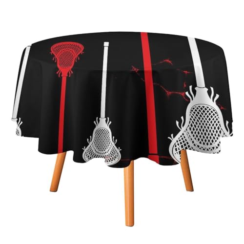 Tischdecken mit Lacrosse-Design und amerikanischer Flagge, rund, 91,4 cm, für Tische, abstraktes Sportthema, Lacrosse-Tischdecken mit US-Flaggendruck für Küche und Esszimmer Tischdecken mit Lacrosse-Design und amerikanischer Flagge, rund, 91,4 cm, für Tische, abstraktes Sportthema, Lacrosse-Tischdecken mit US-Flaggendruck für Küche und Esszimmer von SMAZDFXX