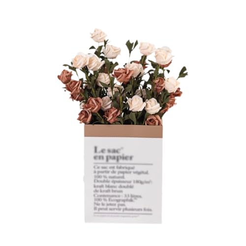 SMDLG Realistisch 20 PCs Foam Künstliche Rosen Blumen mit Papiertüten Realistische falsche Blume für Heimküche Gartenparty Dekoration Mehrzweck SMDLG Realistisch 20 PCs Foam Künstliche Rosen Blumen mit Papiertüten Realistische falsche Blume für Heimküche Gartenparty Dekoration Mehrzweck von SMDLG