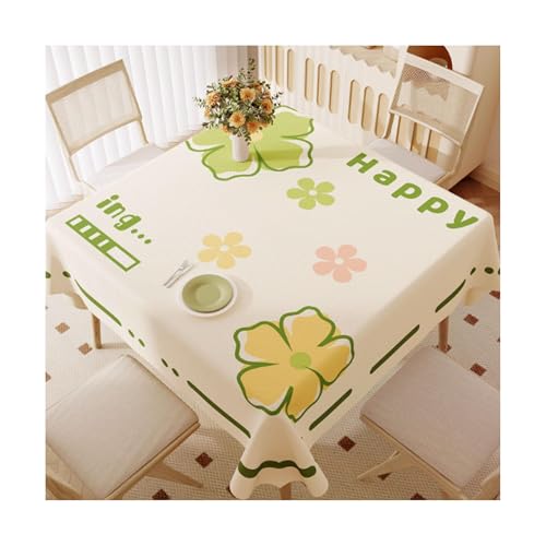 SMDLG Waschbar Kunststoff Tischdecke Quadrat Tischdecke Haus Esstisch Tischdecke Mode Blumen -Tischdecke 47,2 x 70,8in Bequem SMDLG Waschbar Kunststoff Tischdecke Quadrat Tischdecke Haus Esstisch Tischdecke Mode Blumen -Tischdecke 47,2 x 70,8in Bequem von SMDLG
