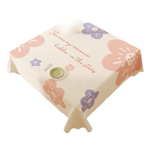 SMDLG Waschbar Kunststoff Tischdecke Quadrat Tischdecke Haus Esstisch Tischdecke Mode Blumen -Tischdecke 47,2 x 70,8in Bequem SMDLG Waschbar Kunststoff Tischdecke Quadrat Tischdecke Haus Esstisch Tischdecke Mode Blumen -Tischdecke 47,2 x 70,8in Bequem von SMDLG
