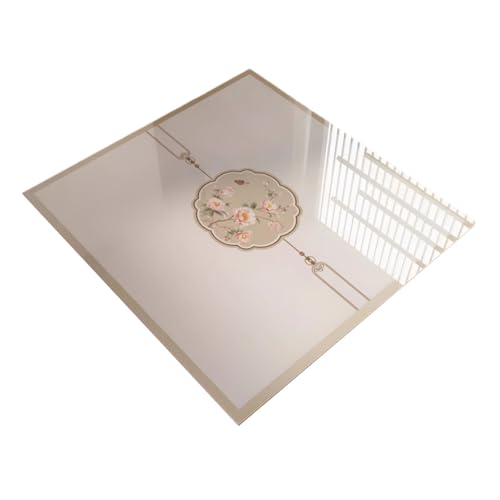 SMDLG Waschbar Kunststoff -Tischdecke quadratische Tischdecke Home Tischdecke Vintage Floral Tischdecke ausgelöschtes Tischdecke 27,5 x 51,1in Bequem von SMDLG