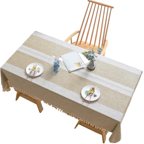 Farmhouse Tischtuch weiche Baumwolle Langes Rechteck Bauernhaus Tischdecke mit Quasten Dining/Party/Buffet/Hochzeit Farmhouse Tischtuch weiche Baumwolle Langes Rechteck Bauernhaus Tischdecke mit Quasten Dining/Party/Buffet/Hochzeit von SMELEYOU