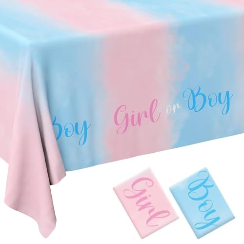 SMELEYOU 2pcs Geschlecht Enthüllung Table Tücher Pe wasserdichte Geschlecht Enthüllungstabelle Dekoration Einwegabdeckung ideal für heimische Kulisse für Jungen oder Mädchen Party SMELEYOU 2pcs Geschlecht Enthüllung Table Tücher Pe wasserdichte Geschlecht Enthüllungstabelle Dekoration Einwegabdeckung ideal für heimische Kulisse für Jungen oder Mädchen Party von SMELEYOU