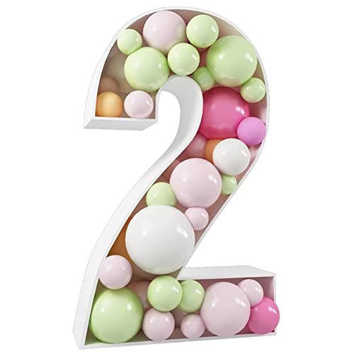 SMELEYOU Ballon Erzstand, füllbare Nummern, Kartonnummern Stand wiederverwendbarer Nummer 2 Ballon Rahmen Festzelt Leuchtnummern für Geburtstag Hochzeitsfeier Dekor Dekor SMELEYOU Ballon Erzstand, füllbare Nummern, Kartonnummern Stand wiederverwendbarer Nummer 2 Ballon Rahmen Festzelt Leuchtnummern für Geburtstag Hochzeitsfeier Dekor Dekor von SMELEYOU