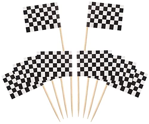 SMELEYOU Karierte Rennflagge Zahnstocher Cupcake Picks Zahnstocher Flaggen Abendessen Flaggen Race Car Cake Topper Dekorationen Party Lieferungen 120pcs SMELEYOU Karierte Rennflagge Zahnstocher Cupcake Picks Zahnstocher Flaggen Abendessen Flaggen Race Car Cake Topper Dekorationen Party Lieferungen 120pcs von SMELEYOU