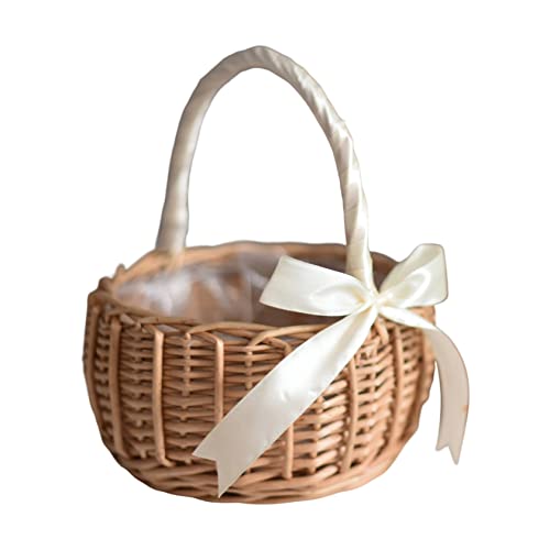 SMELEYOU Osterkorb Blumenmädchen Korb Blumenmädchen Geschenke mit Griff Geflochtener Weidenkorb Rattan Blumenkorb Süßigkeiten Aufbewahrungskorb Für Hochzeitsdeko S Weiß SMELEYOU Osterkorb Blumenmädchen Korb Blumenmädchen Geschenke mit Griff Geflochtener Weidenkorb Rattan Blumenkorb Süßigkeiten Aufbewahrungskorb Für Hochzeitsdeko S Weiß von SMELEYOU