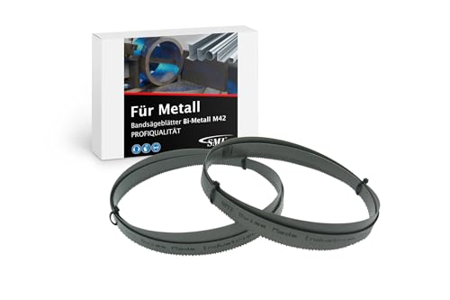 2er SET SMI Bandsägeblatt Bi-Metall M42 Abmessung 1140 x 13 x 0,65 mm 14/18 ZpZ kompatibel mit z.B. Güde MBS 105 V, Parkside PMB 1100 B2, Makita LXT DPB180 Sägeband von SMI Swiss Made Industries GmbH