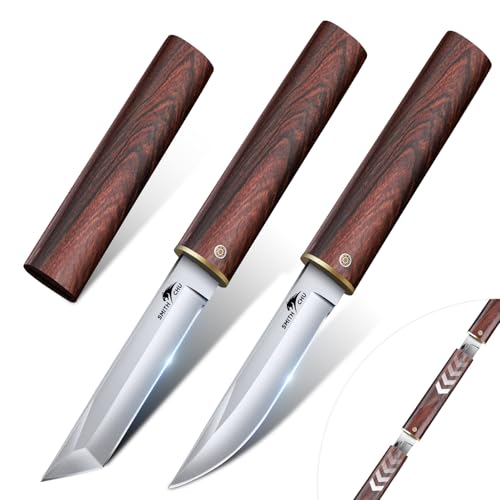 SMITH CHU 2 in 1 Doppelmesser Outdoor Japanisches Tanto Messer D2 Stahl Bushcraft Messer Survival für Camping, Wandern SMITH CHU 2 in 1 Doppelmesser Outdoor Japanisches Tanto Messer D2 Stahl Bushcraft Messer Survival für Camping, Wandern von SMITH CHU