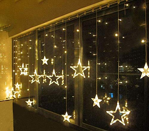LED Lichterkette Sterne für Weihnachten Innen Fenster mit Timer 31V Lichterketten Warmweiß 8 Modi Weihnachtsbeleuchtung Außen Dekoration IP44 Lichtervorhang 2,3Mx1M LED Lichterkette Sterne für Weihnachten Innen Fenster mit Timer 31V Lichterketten Warmweiß 8 Modi Weihnachtsbeleuchtung Außen Dekoration IP44 Lichtervorhang 2,3Mx1M von SMITHROAD