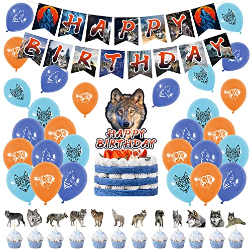 Deko Geburtstag Wolf Geburtstag Deko Wolf Luftballons Wolf Geburtstag Luftballons Wolf Party Deko Wolf Geburtstagsdeko Wolf Geburtstag Girlande Wolf Kuchendeckel von CMDXBD