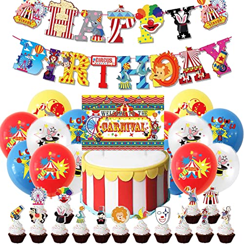 Geburtstagsdeko Zirkus Luftballons Zirkus Kuchen Topper Zirkus Geburtstag Banner Zirkus Tiere Luftballons Deko Carnival Zirkus Party Deko Clown Kindergeburtstag Deko Zirkus Geburtstag Luftballons von SMLHPARTY