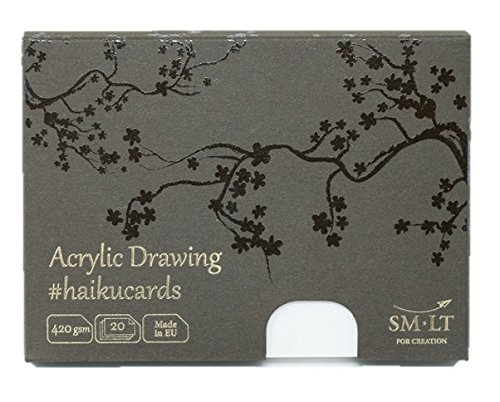 SMLT C-20(420)/OA Haikucards 147x106 mm Acrylkarten in der Box, 420 gsm Acrylpapier, 20 Karten von SM.LT