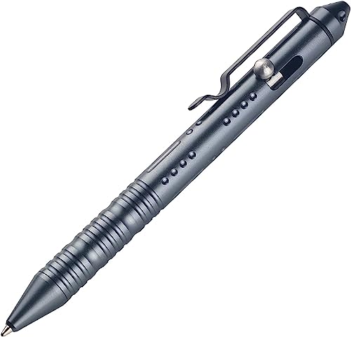 SMOOTHERPRO Kugelschreiber | Aluminium Bolt Action Pen | Edelstahlclip | für Büro Schule Business EDC (TP157) | Farbe Grau von SMOOTHERPRO