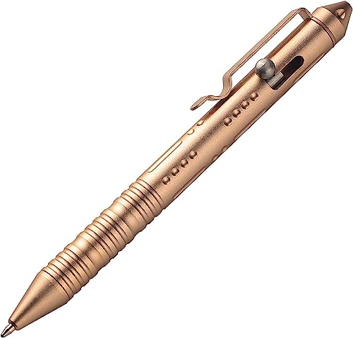 SMOOTHERPRO Edelstahl Kugelschreiber | Bolt Action Stift Einziehbar | für Büro Schule Business EDC Unterschrift(TP158) | Farbe Gold von SMOOTHERPRO