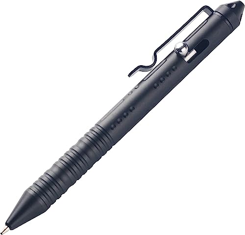 SMOOTHERPRO Kugelschreiber | Aluminium Bolt Action Pen | Edelstahlclip | für Büro Schule Business EDC (TP156) | Farbe Schwarz von SMOOTHERPRO