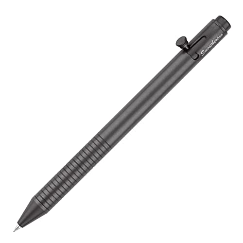 SMOOTHERPRO Kugelschreiber aus Titan Kompatibel mit Pilot G2 Minen für EDC Unterschrift Büro Schule Business Farbe Grau (Ti141) von SMOOTHERPRO