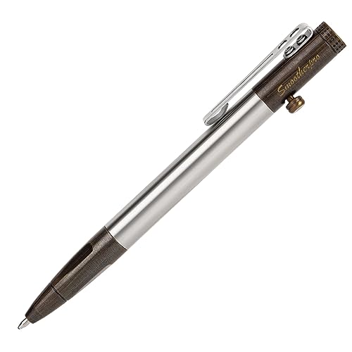 SMOOTHERPRO Massivem Messing Kugelschreiber | Edelstahl stift | Kompatibel mit Parker Minen | für EDC Büro Schule Business (SP01BK) | Farbe Schwarz von SMOOTHERPRO