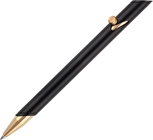 SMOOTHERPRO Messing Kugelschreiber Metall stift Kompatibel mit Parker Gel-Minen für EDC Unterschrift Büro Schule Business Farbe schwarz(TP330B) von SMOOTHERPRO