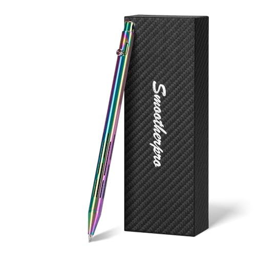 SMOOTHERPRO Mini-Stift | Bolt Action Pen | Druckkugelschreiber | Kompatible Parker Ersatzminen | 0.7mm Metall Kugelschreiber mit 2 Auswechselbare Mine | für Büro Schule Business (MN03) | Mehrfarbig von SMOOTHERPRO
