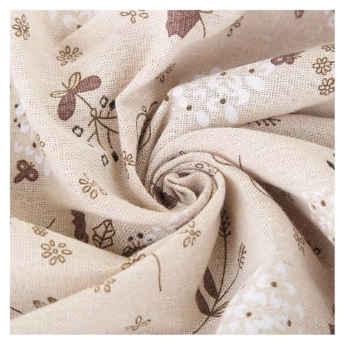 1M Leinenstoff Bedruckt Meterware 150CM Breit Beige Stoff aus Baumwolle und Leinen Mit Blumenmuster zum Nähen Dekostoff Vorhangstoff Leinenoptik Tischtuch Bastelstoffe für Sofa Taschen DIY 1M Leinenstoff Bedruckt Meterware 150CM Breit Beige Stoff aus Baumwolle und Leinen Mit Blumenmuster zum Nähen Dekostoff Vorhangstoff Leinenoptik Tischtuch Bastelstoffe für Sofa Taschen DIY von SMTCM