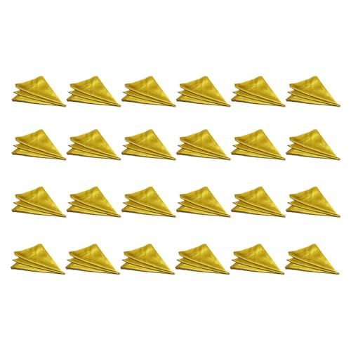 24 Stück Satin Servietten Gold 29 * 29CM Quadratische Stoffservietten Weiche Waschbar Hochzeitsservietten Esstisch ervietten Tischsets Tischservietten Serviettentuch Bankett Restaurant Tischdeko von SMTCM