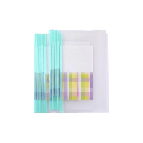 A4 Transparente Dokumentenordner 5 Stück Großhandels Kunststoff Klemmhefter Schiebestab Datei Ordner Sliding Bar Binder Klemmschienen Berichte für Büro Zuhause Schule Dokumente Klassifizierung von SMTCM