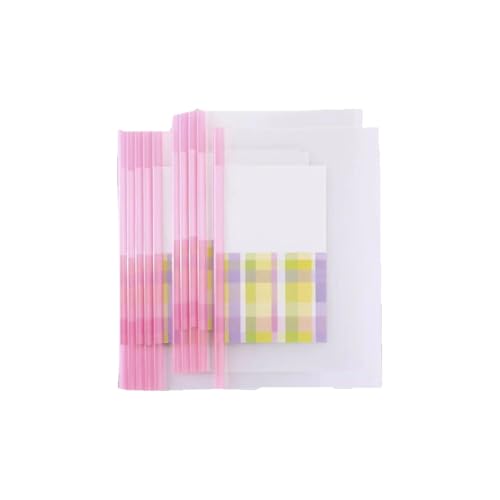 A4 Transparente Dokumentenordner 5 Stück Großhandels Kunststoff Klemmhefter Schiebestab Datei Ordner Sliding Bar Binder Klemmschienen Berichte für Büro Zuhause Schule Dokumente Klassifizierung von SMTCM
