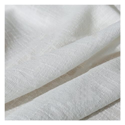 Leinenstoff Meterware Naturell 100% Leinen Sommer dünner weich leinentuch vorgewaschenes Patchwork Stoff leinen einfarbig Baumwolle-Leinen Stoffe für Nähen Stickereien Kleidung Breite:130cm von SMTCM