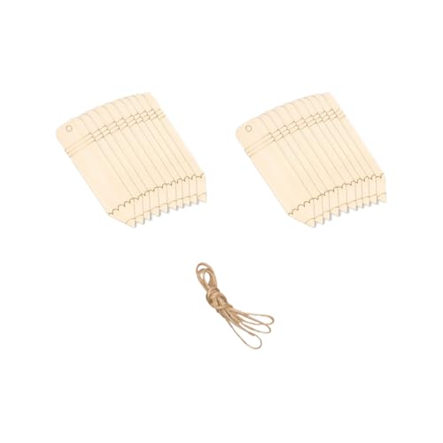 Lesezeichen 20 Stück Holzdekoration Holzblech Hängen Etiketten Holzanhänger Geschenkanhänger Hängezubehör für Bastelarbeiten Buchmarkierungen Kinder Erwachsene Heimdekoration DIY von SMTCM