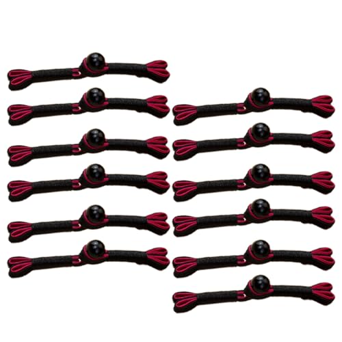 SMTCM 12 Paar Chinesische Verschluss Perlenknpfe Cheongsam Knöpfe Manuelle Knoten Ethno-Stil mit Jade-Perlen Schwalbenschwanz Froschknoten Umhangknöpfe Nähknopf für DIY Tangsuit Hanfu Tai-chi-Anzug von SMTCM