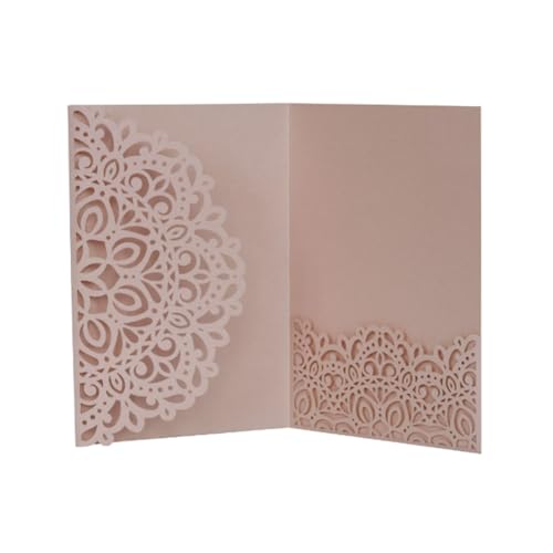 SMTCM Grußkarte 18 * 12.5cm Glitter Floral Einladungsschreiben Hochzeit EinladungsKarten Retro Hollow Einladung Kraftpapier Postkarte Cut cards Hochzeitskarte Geburtstagskarte für Abschluss von SMTCM