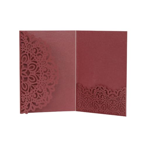 SMTCM Grußkarte 18 * 12.5cm Glitter Floral Einladungsschreiben Hochzeit EinladungsKarten Retro Hollow Einladung Kraftpapier Postkarte Cut cards Hochzeitskarte Geburtstagskarte für Abschluss von SMTCM