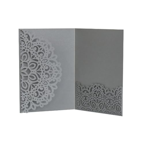 SMTCM Grußkarte 18 * 12.5cm Glitter Floral Einladungsschreiben Hochzeit EinladungsKarten Retro Hollow Einladung Kraftpapier Postkarte Cut cards Hochzeitskarte Geburtstagskarte für Abschluss von SMTCM