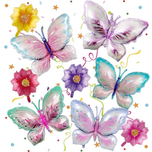 9 Stück Schmetterling Deko, Geburtstag Schmetterling Luftballon, Geburtstag Mädchen Blumen Ballo, Geeignet Für Verschiedene Anlässe Schmetterling Mottoparty Kindergeburtstag Dekoration 9 Stück Schmetterling Deko, Geburtstag Schmetterling Luftballon, Geburtstag Mädchen Blumen Ballo, Geeignet Für Verschiedene Anlässe Schmetterling Mottoparty Kindergeburtstag Dekoration von SMTelegance