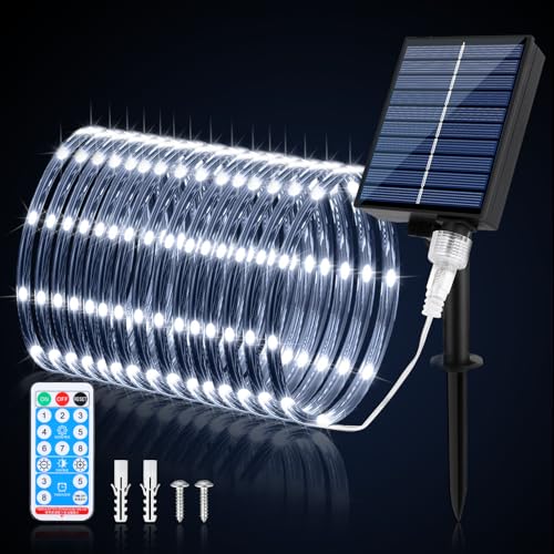 SMY Lighting Solar-Lichterkette, 200 LEDs, Solar-LED-Lichterkette für den Außenbereich mit Fernbedienung, 8 Modi, Timer, dimmbar, wasserdicht, für Hof, Zaun, Terrasse, Garten, Baum, Party, Weihnachten SMY Lighting Solar-Lichterkette, 200 LEDs, Solar-LED-Lichterkette für den Außenbereich mit Fernbedienung, 8 Modi, Timer, dimmbar, wasserdicht, für Hof, Zaun, Terrasse, Garten, Baum, Party, Weihnachten von SMY Lighting