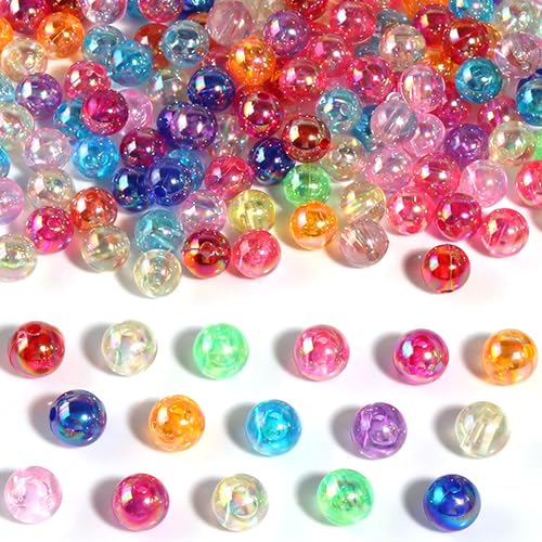 Acrylperlen, 800 Stück Perlen zum Auffädeln, Bunte Bastelperlen Große Perlen 8mm Perlen Rund Bastelperlen zum Auffädeln für DIY Schmuckherstellung Armbänder Halsketten Basteln Acrylperlen, 800 Stück Perlen zum Auffädeln, Bunte Bastelperlen Große Perlen 8mm Perlen Rund Bastelperlen zum Auffädeln für DIY Schmuckherstellung Armbänder Halsketten Basteln von SMYJDMM