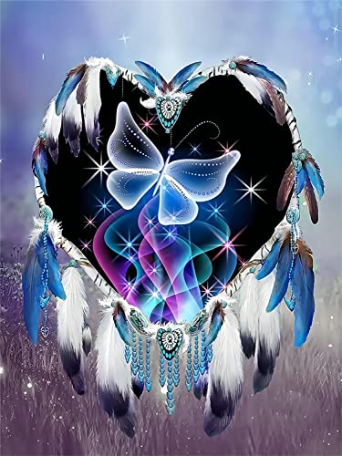 SMYJDMM Diamond Painting, Butterfly Diamant Painting Bilder, Diamond Painting Erwachsene für 5D DIY Diamant Kunst Kits Handwerk Home Wand Décor 30x40cm von SMYJDMM