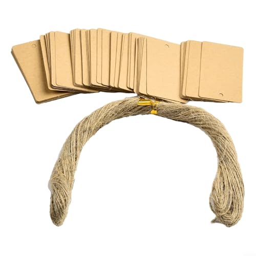 Schlichte und doch elegante Vintage-Etiketten mit Jute-Schnur für individuelle Akzente bei jeder Veranstaltung, 100 Stück von SMZhomeone