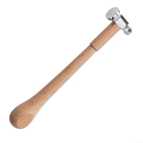 Stabiler Hammer mit Holzgriff zur Schmuckherstellung, für Silberschmied, Goldschmiede, Juweliere (B) von SMZhomeone