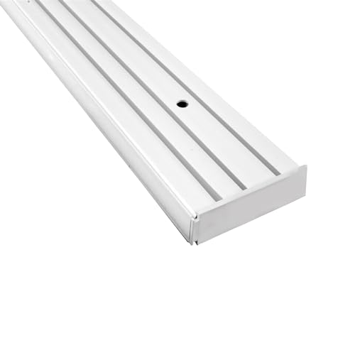 SN DECO GROUP SN Deco - Vorhangschiene SH Set 3-läufig, Gardinenschiene, vorgebohrt, Komplettes Zubehör und Röllchen (weiß, 150 cm) von SN DECO GROUP
