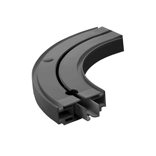 SN Deco - Rundbogen für Vorhangschiene SH, Paar (Schwarz, 1-Lauf) von SN DECO GROUP