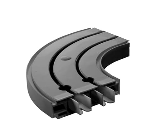 SN Deco - Rundbogen für Vorhangschiene SH, Paar (Schwarz, 2-Lauf) von SN DECO GROUP