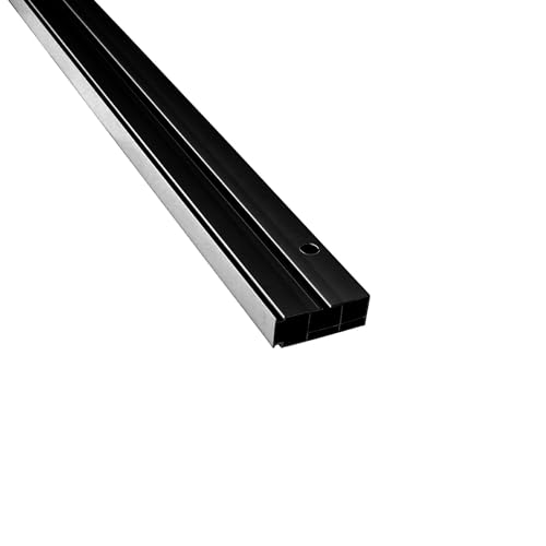 SN Deco - Vorhangschiene SH Set 1-läufig schwarz, Gardinenschiene, vorgebohrt, Komplettes Zubehör und Röllchen (200 cm) von SN DECO GROUP