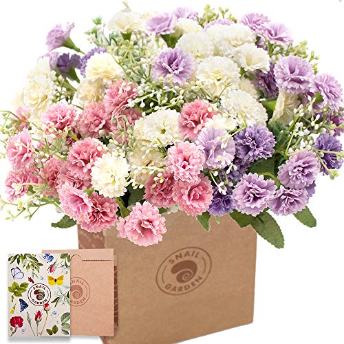3 STK Künstliche Hortensie Blumen, Seidenblumenstrauss mit Papiertüte & Grußkarte, Künstliche Deko Blumen Unechte Blumen Deko für Garten Büro Haus Fenster Hochzeit Freien Innen Deko 3 STK Künstliche Hortensie Blumen, Seidenblumenstrauss mit Papiertüte & Grußkarte, Künstliche Deko Blumen Unechte Blumen Deko für Garten Büro Haus Fenster Hochzeit Freien Innen Deko von SNAIL GARDEN